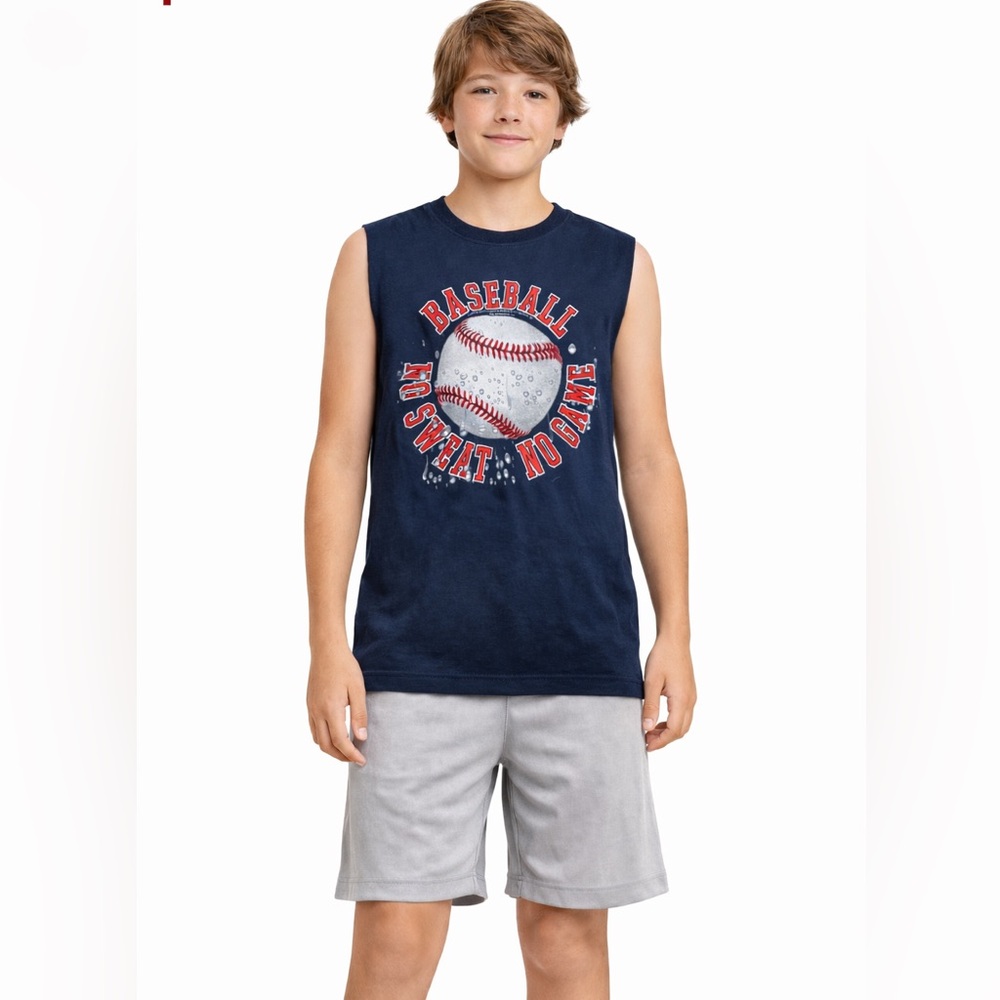 Unisex large Youth Baseball No Sweat No game shirt. B1